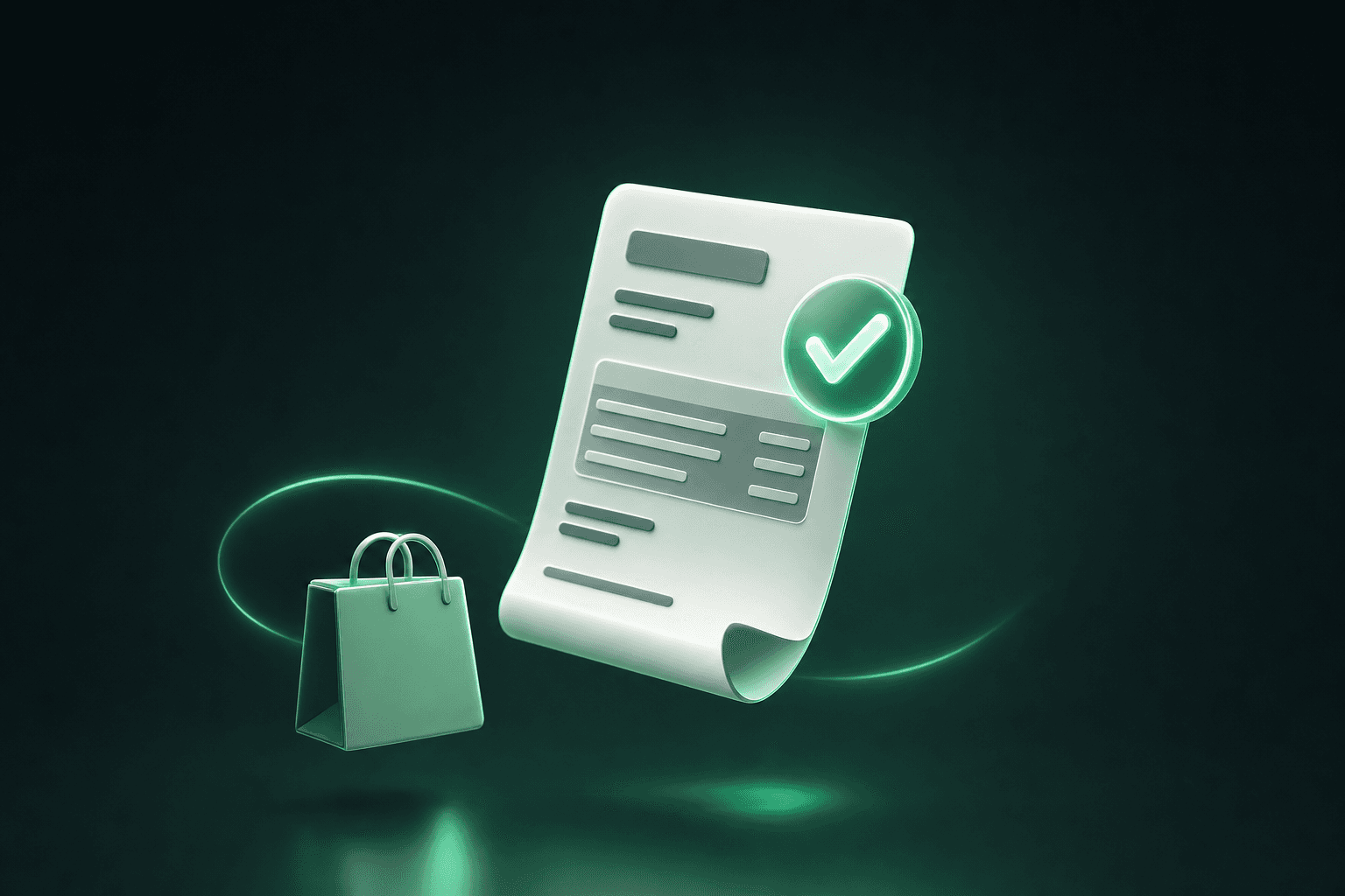 Facture pour vente Vinted sur un bureau avec ordinateur
